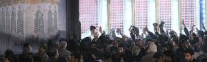 استقبال باشکوه مردم از ضریح امام حسین(ع) در حرم امام خمینی