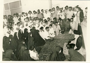 دیدار عرب ها با امام در مدرسه فیضیه