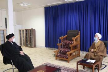 گزارش تصویری دیدار یادگار امام با آیت الله العظمی جوادی آملی