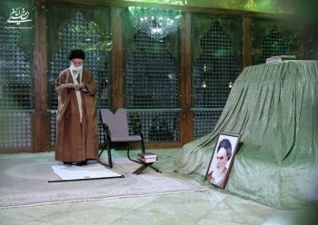 حضور رهبر معظم انقلاب در حرم مطهر امام خمینی و گلزار شهدای بهشت زهرا