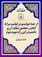 از خدا خواستم در قیامت مرا با امام(س) محشور نماید آرزو داشتم در این راه شهید شوم