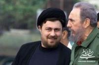 بازدید فیدل کاسترو از نگارخانه امام خمینی در جماران