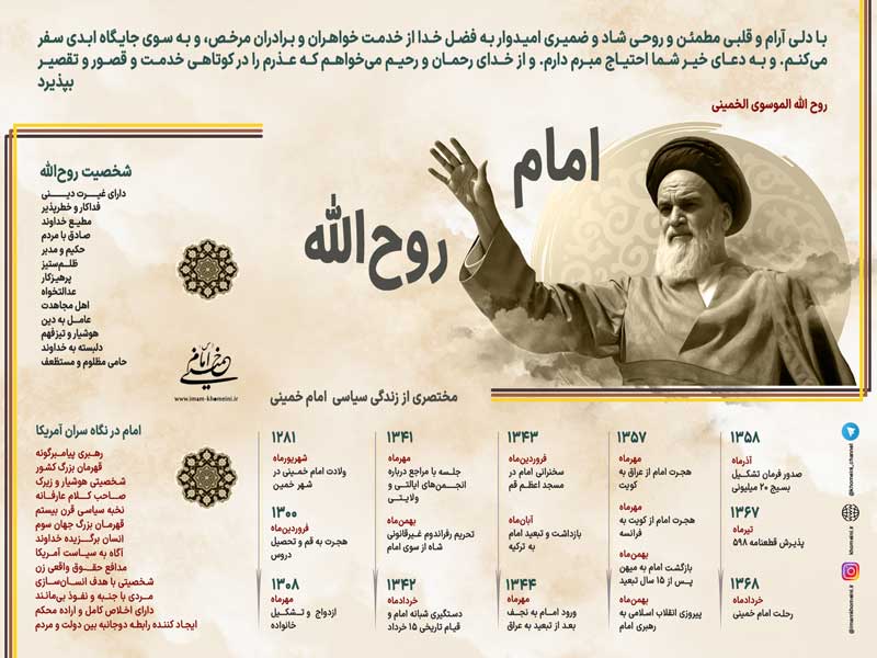 مروری بر زندگی سیاسی حضرت امام به مناسبت بزرگداشت سی و ششمین سالگرد ارتحال ایشان