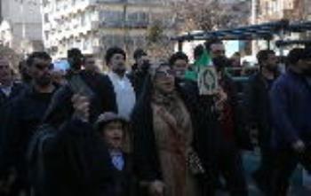 گزارش تصویری حضور یادگار امام در اجتماع بزرگ مردم تهران 