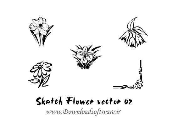Skatch-Flower-vector-02
